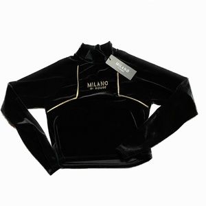 MILANO DI ROUGE Velour Cory Crop Top *NEVER WORN*